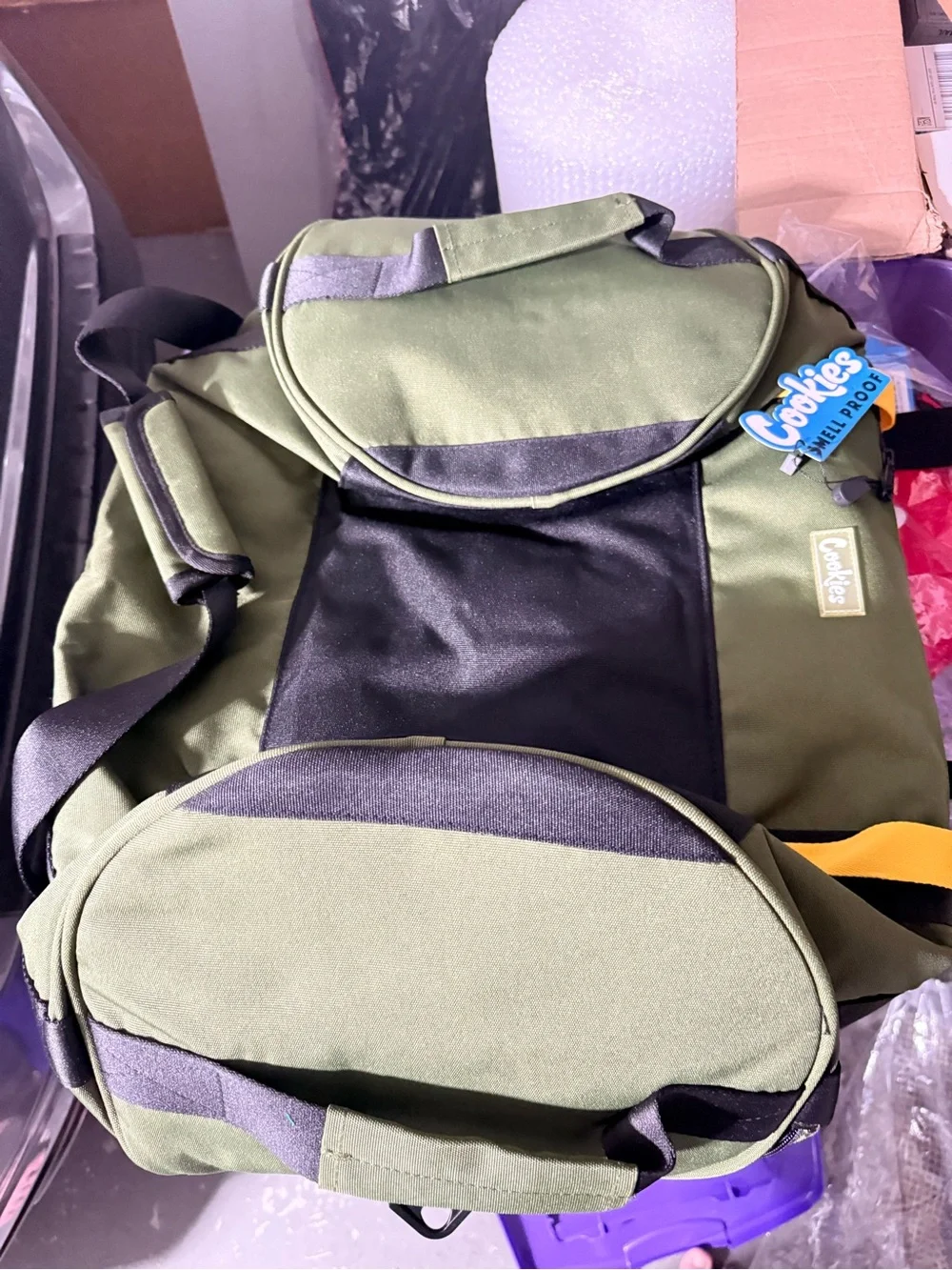 Cookies Green Yellow Smell Proof XL Duffle Bag Gym Bag Weekend Bag